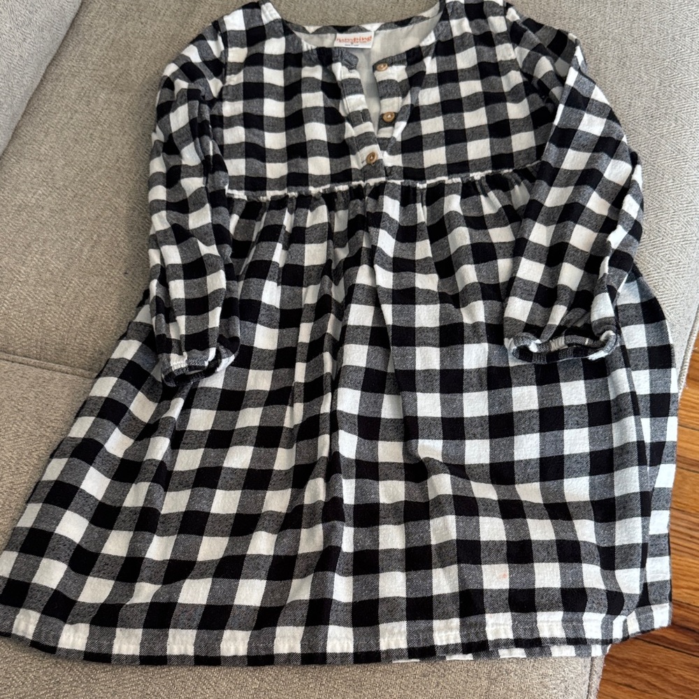 Jumping Beans Black and White Plaid Top